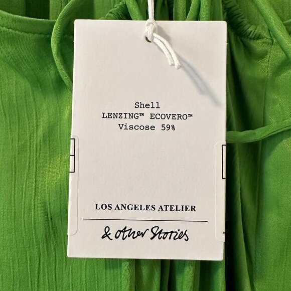 NWT & Other Stories volume maxi cami dress | Green | Size 4 - Picture 3 of 3